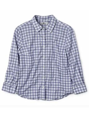 Vineyard Vines Blue Gingham Button Down Shirt Cotton Long Sleeve 6